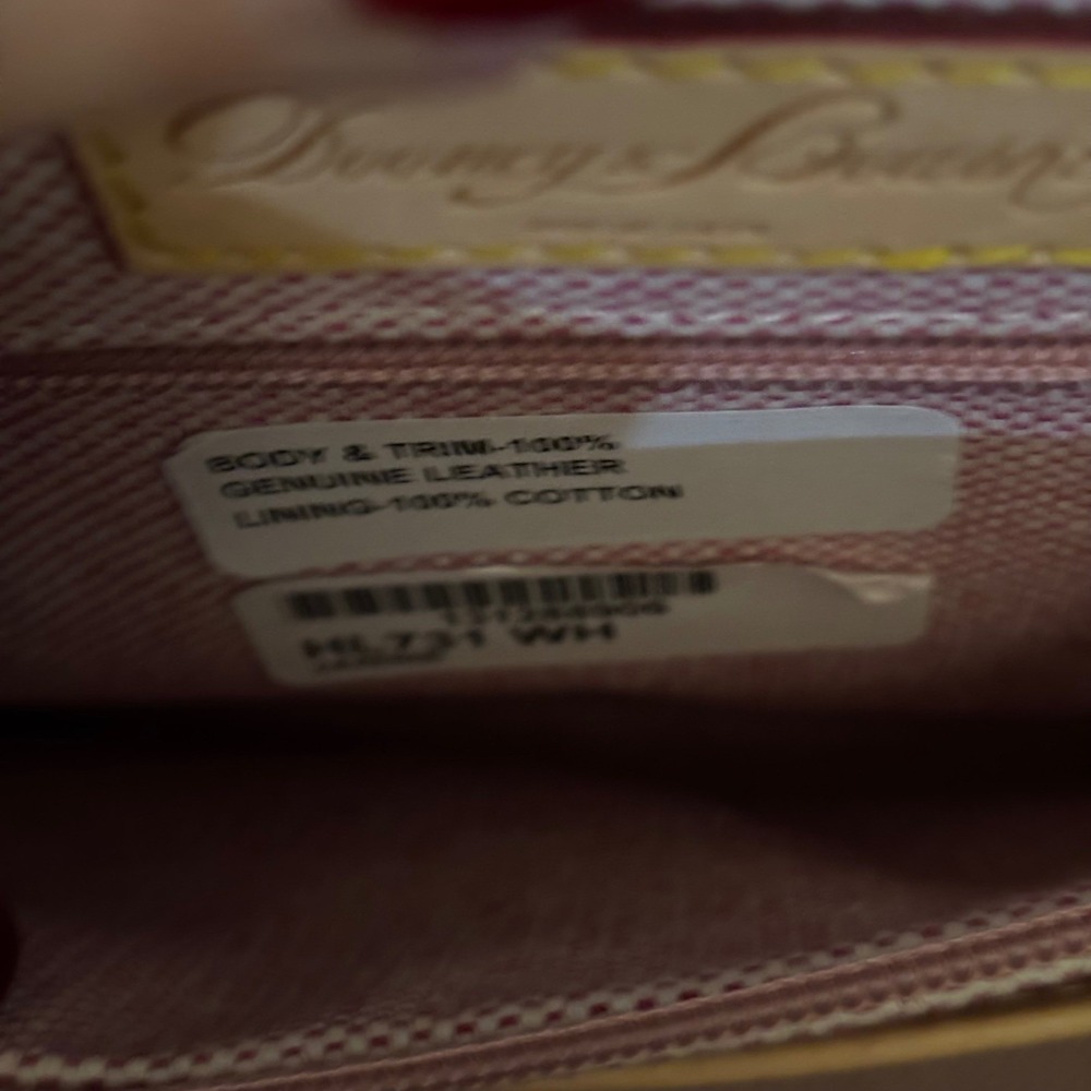 Dooney & Bourke Saffiano Leather Satchel Cream White Tan  Authentic Handbag COA - Picture 6 of 9